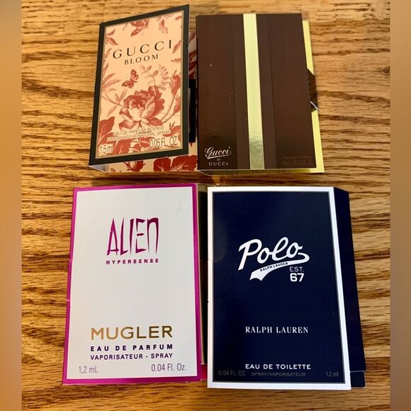 SET 4X Gucci Bloom Gucci by Gucci Mugler Alien Ralph Lauren Polo Perfume Bundle - Picture 1 of 4